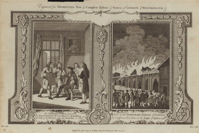 Incendies de Londres de 1666 et 1758 - Samuel Wale