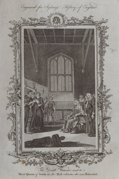 La lecture du mandat de mort à Marie Stuart dans la salle où elle fut décapitée - Samuel Wale