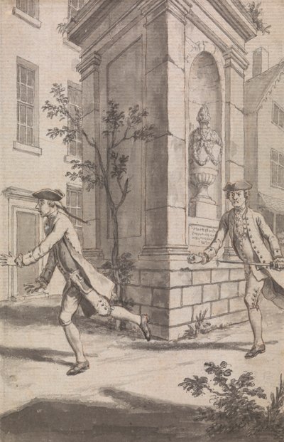 La Poursuite (Probablement un dessin pour The Tyburn Chronicle) - Samuel Wale