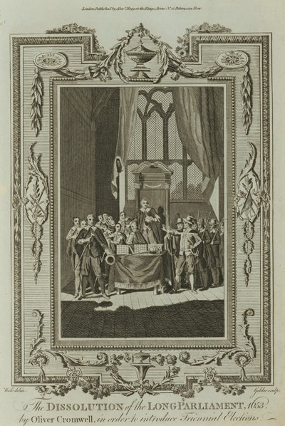 La dissolution du Long Parlement en 1653 par Oliver Cromwell (gravure) - Samuel Wale