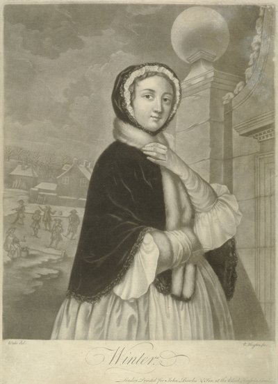 Hiver (mezzotinte) - Samuel Wale