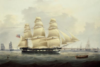 Un navire marchand britannique au large de la côte sud - Samuel Walters