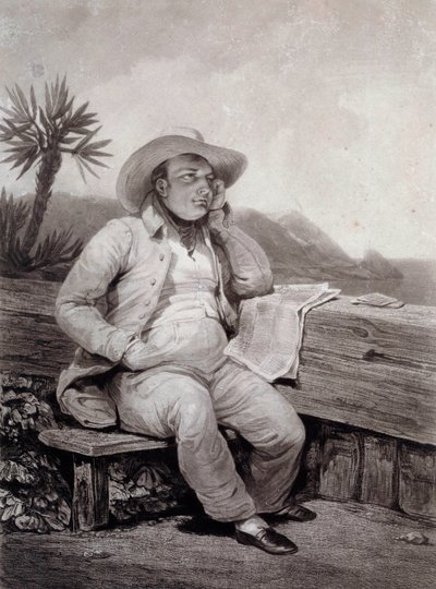 Portrait de Napoléon Ier (1769-1821) à Sainte-Hélène - Samuel William I Reynolds
