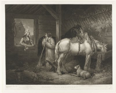 Conversation rustique - Samuel William Reynolds (I)