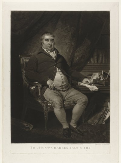 Portrait de Charles James Fox - Samuel William Reynolds (I)