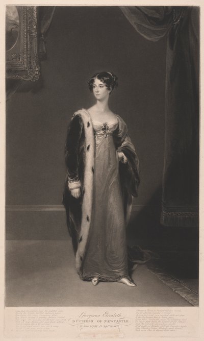 Georgiana Elizabeth Duchesse de Newcastle - Samuel William Reynolds