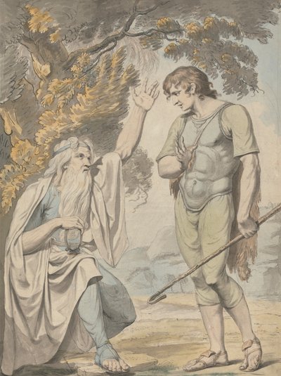 Un barde et un berger - Samuel Woodforde