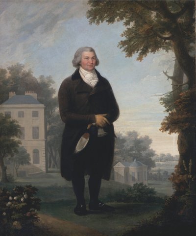 Gentleman dans les jardins de sa maison - Samuel de Wilde