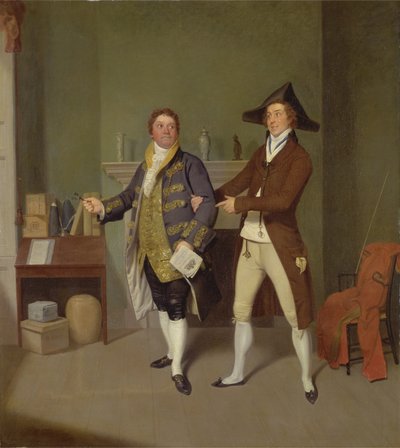 John Quick et John Fawcett dans The Way to Get Married de Thomas Moreton, 1796 - Samuel de Wilde