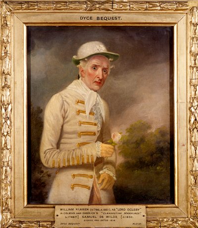 William Farren en Lord Ogleby dans 