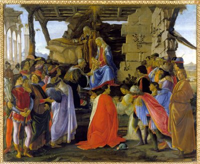 Adoration des Mages, représentation des membres de la famille Médicis - Sandro Botticelli