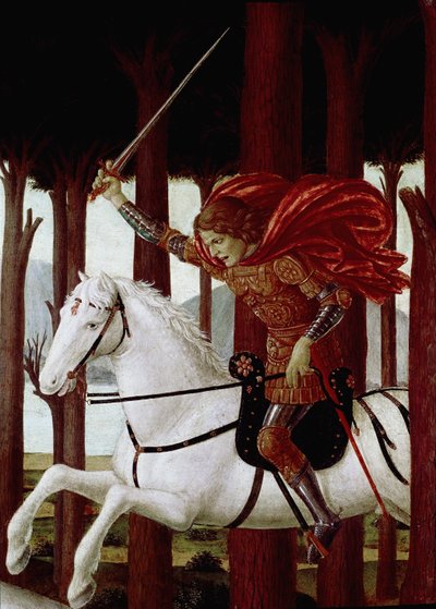 Histoire de Nastagio degli Onesti : Rencontre avec les damnés dans la pinède - Sandro Botticelli