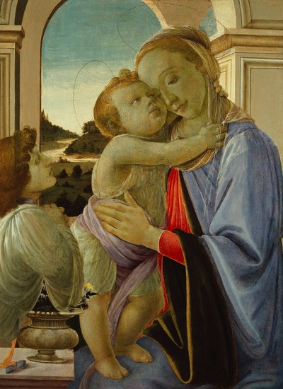 Madone et Enfant avec Ange adorant, c.1468 - Sandro (1444/5 1510) Botticelli