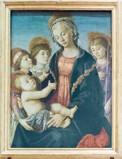 Madone et Enfant avec saint Jean-Baptiste et deux anges, vers 1470 - Sandro Botticelli