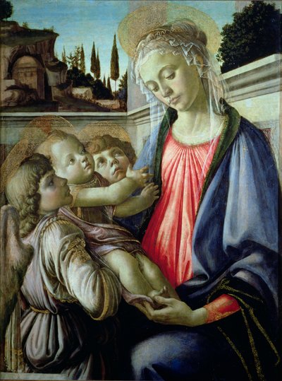 Madone et enfant avec des anges - Sandro Botticelli