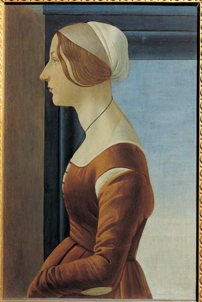 Portrait de Jeune Femme (Simonetta Vespucci ou Clarice (Clarisse) Orsini), vers 1475 - Sandro (1444/5 1510) Botticelli