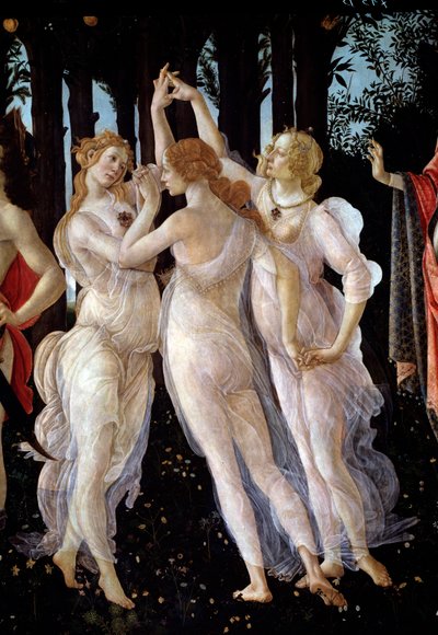 Le printemps (détail des Trois Grâces) - Sandro Botticelli