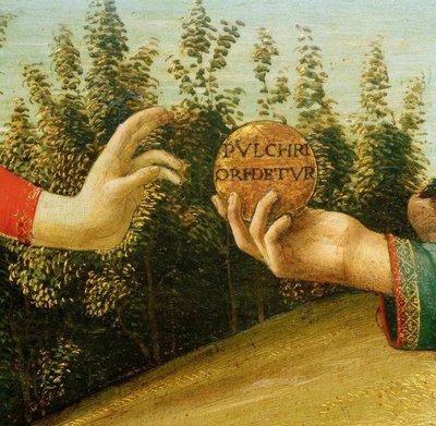 Le jugement de Pâris (mains avec pomme) - Sandro Botticelli