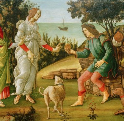 Le Jugement de Pâris (Vénus et Pâris) - Sandro Botticelli