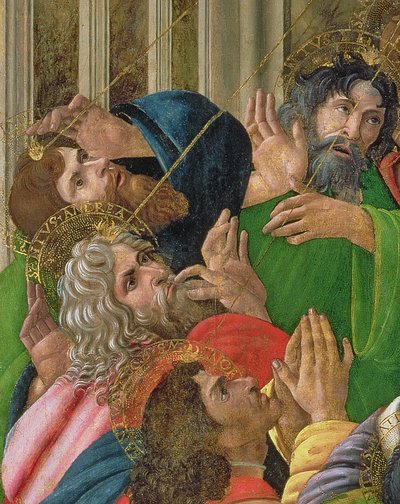 (détail) de La Descente du Saint-Esprit, 1495-1505 - Sandro Botticelli