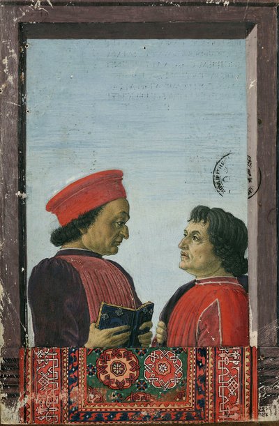 Federico Montefeltro et Cristofo Landino 15e siècle - Sandro Botticelli