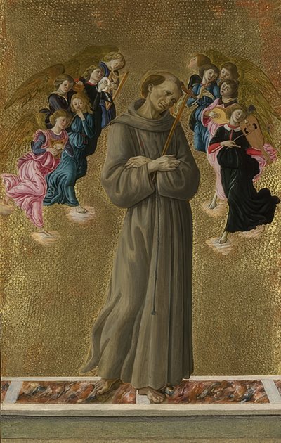 Saint François avec des anges - Sandro Botticelli