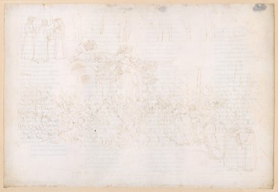 La Divine Comédie, Purgatoire XXVII. Ascension vers le Paradis terrestre : le passage à travers le feu ; rêve sur les marches du Paradis terrestre ; le couronnement de Dante - Sandro Botticelli