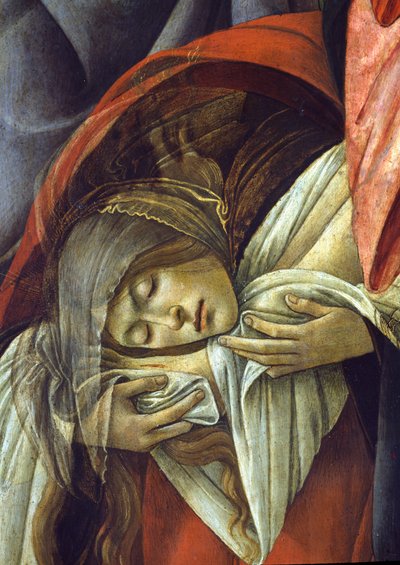 Lamentation sur le Christ mort, détail de Marie Madeleine, 1490-1500 (détail) - Sandro Botticelli