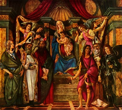 Madone en majesté avec six saints, 1483 - Sandro Botticelli