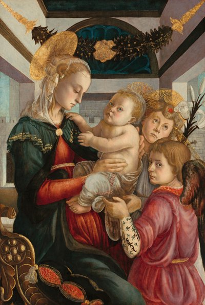 Madone et enfant avec anges - Sandro Botticelli