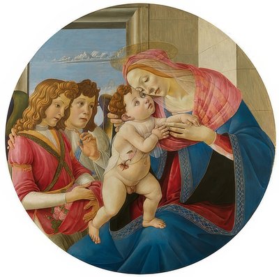 Madonna avec enfant et deux anges - Sandro Botticelli