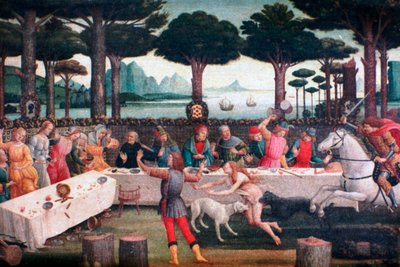 Le Banquet dans la forêt de pins, 1482-1483 - Sandro Botticelli