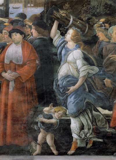 La Purification du lépreux et la Tentation du Christ, dans la Chapelle Sixtine : détail d