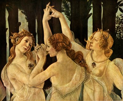 Les Trois Grâces, détail de Primavera, vers 1478 - Sandro Botticelli