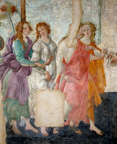 Vénus et les Grâces offrant des présents à une jeune fille (détail) - Sandro Botticelli