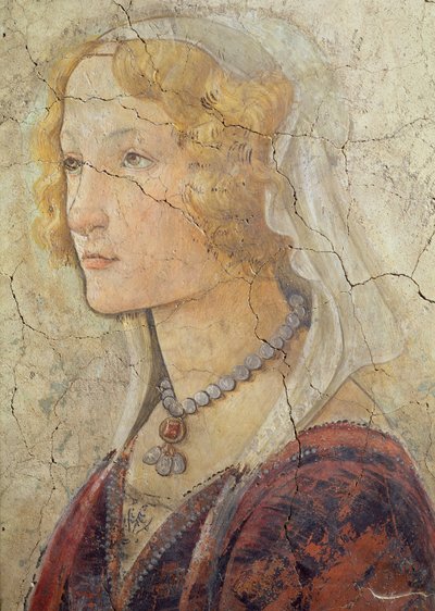 Vénus et les Trois Grâces offrant des cadeaux à une jeune fille (détail) - Sandro Botticelli