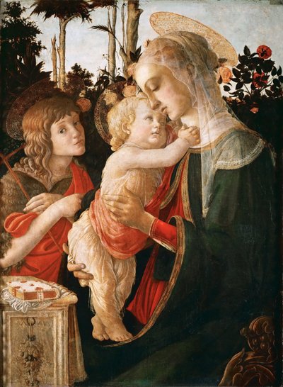 Madone et Enfant avec le jeune Saint Jean-Baptiste - Sandro Botticelli and workshop