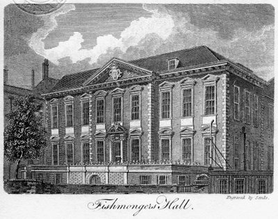 Fishmongers Hall, City de Londres, 1811 - Sands