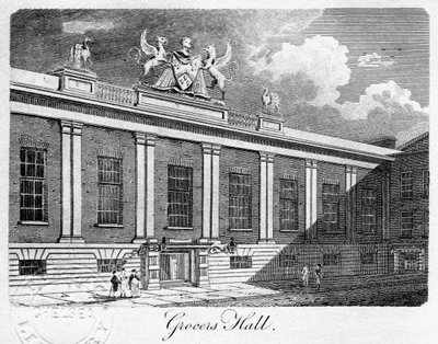 Grocers Hall, City de Londres, 1811 - Sands