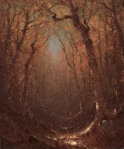 Automne, un chemin forestier - Sanford Robinson Gifford