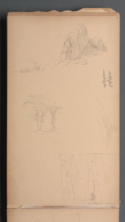 Carnet de croquis, page 09 : Montagnes et rochers, 1859 - Sanford Robinson Gifford