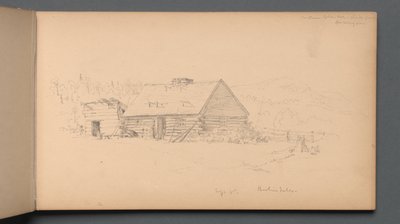 Carnet de croquis, page 14 : "Berlin Falls 2 septembre" - Sanford Robinson Gifford