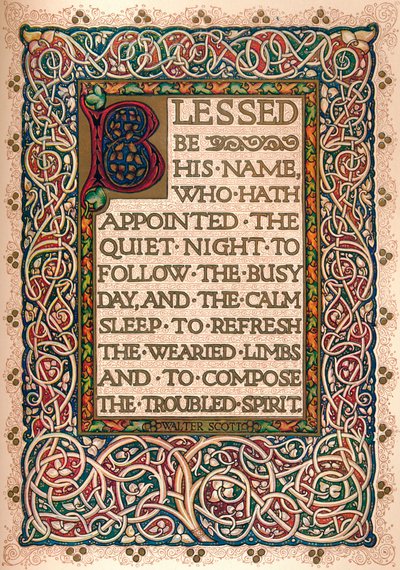 Manuscrit enluminé pour illustrer Le Talisman de Walter Scott, vers 1830 - Sangorski and Sutcliffe