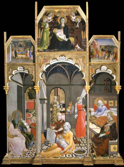 La naissance de la Vierge Scènes de la vie de la Vierge, 1437-1439 - Sano di Pietro