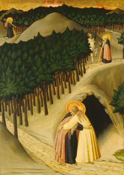 La Rencontre de Saint Antoine et Saint Paul, vers 1430-1435 - Sano di Pietro