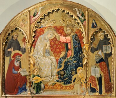 Couronnement de la Vierge par Sano Di Pietro (1406-1481) - Sano di also Ansano di Pietro di Mencio Pietro