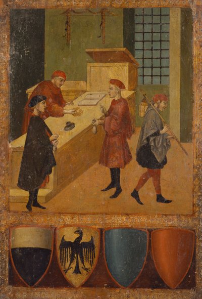 Paiement des employés de la ville - Sano di also Ansano di Pietro di Mencio Pietro