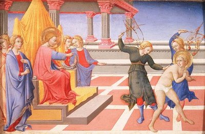 La Flagellation de Saint Jérôme - Sano di also Ansano di Pietro di Mencio Pietro