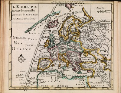 Carte de la collection de cartes de la Bibliothèque nationale. La carte a été publiée (1690-1708) et montre l