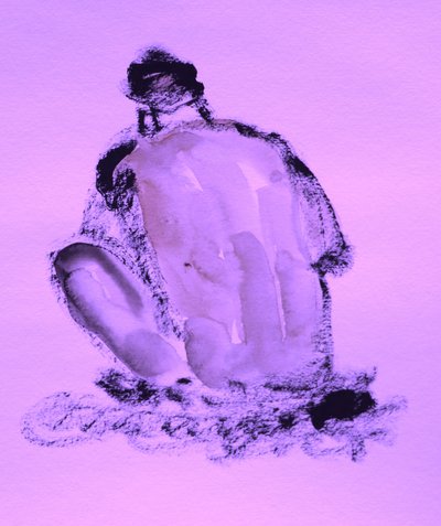Nu contemplatif violet - Santhosh ch